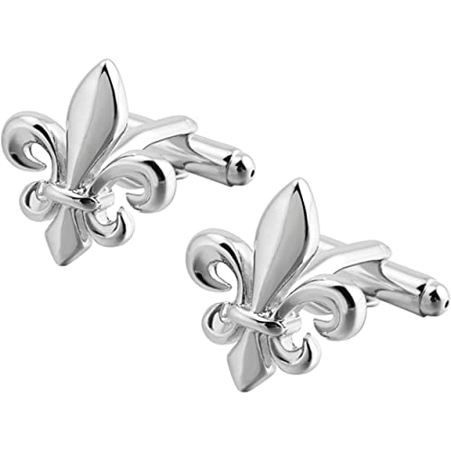 Boutons de Manchette Fleur de Lys | Bouton de Manchette Classique et Elégant | Cadeau Chemise de Mariage pour Homme | Accessoires Hommes Design | Manches...