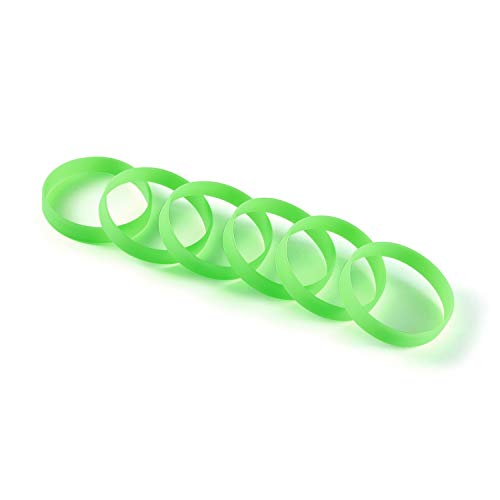Image of 6pcs /Pack Single Colors Blank Silicone Wristbands Rubber Bracelets