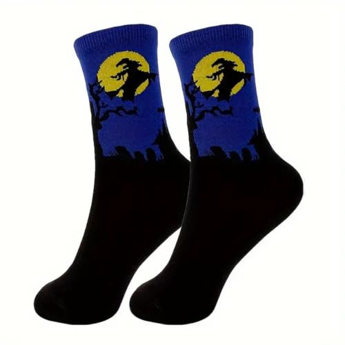 Funny Halloween Socks Womens Girls Cute Pumpkin Ghost Pattern Socks - image 4
