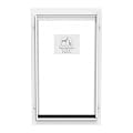 Hakuna Pets Deluxe Aluminum Pet, Cat and Dog Door with 2-Way Locking Panel for Screens, Doors and Walls up to 2.8" Thick, X-Large, White