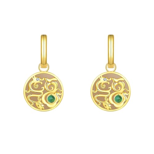 Boucles d'oreilles de fête en jade Hetian et zircons pour illuminer vos soirées
