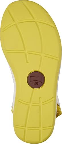 Camper Women's Match Flat Sandal, White Natural, 10 | Image 4