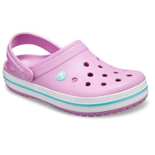 Image of Crocs Unisex-Adult Crocband Clog, Violet /White, 8 Women /6 Men