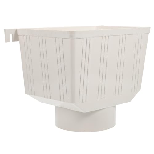 Ciieeo Conector de Bajante de PVC 110Mm para Recogida de Agua de Lluvia Embudo Colector Compacto y Resistente para Canalón Desviador Práctico para Sistema de Drenaje Exterior