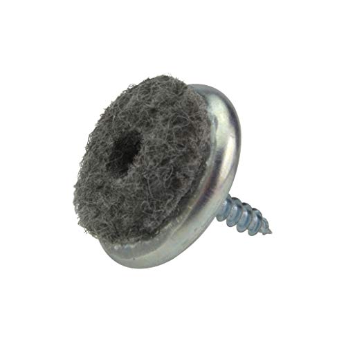 Preisvergleich Produktbild 16 Stück Filzgleiter Möbelgleiter Stuhlbeingleiter Bodenschutz für Parkett, Laminat, Beton Ciré etc. mit Befestigungsschraube 24 mm
