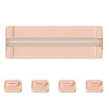 4-in-1 Bidirectional Paper Cutter, Papierschneider, Schneidemaschine Papier, Geschenkpapier Schneider mit 4 Schneidköpfe fur Fotos, Coupons und Etiketten (Rosa)