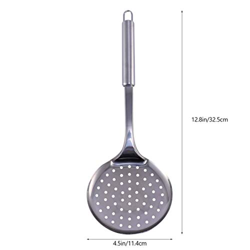 PIXNOR 1 PÇ Escorredor de aço inoxidável Colher com ranhura para cozinha Coador de malha fina Ferram