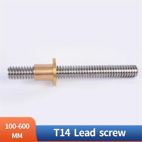 Tornillo trapezoidal T14 diámetro 14 mm contra desgaste mecánico 6