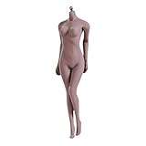 HiPlay 12' Female Seamless Action Figures-Realistic Full Silicone Body Suntan Skin & Stainless Steel Skeleton-1/6 Scale Super Flexible Female Figure Dolls for Arts/Drawings/Photography (S02A)