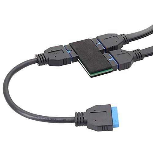 Hub USB 19 broches 1 vers 2 avec puce intégrée et câble modulaire plat - 5