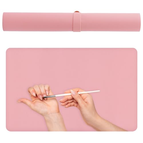 Nail Art mata na stół, podkładka pod nadgarstek, do manicure, antypoślizgowa, podkładka pod nadgarstek, wodoodporna, ze skóry poliuretanowej (PU), do studia paznokci, manicure "zrób to sam", 60 x 40