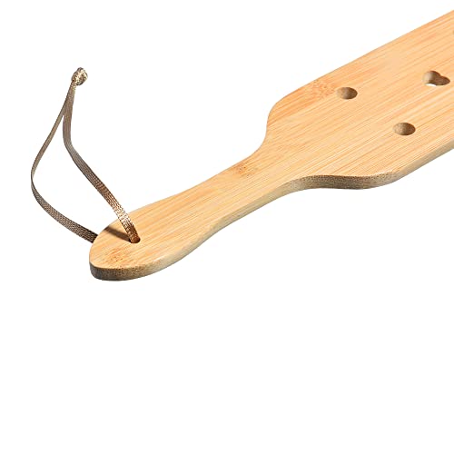 13.1inch Bamboo Paddle with Airflow Holes,Solid Durable Wooden Lightweight Paddle with Smooth Surface,Fraternity Or Sorority Greek Wood Paddle - Thumbnail 3