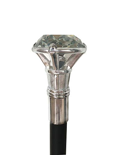 Wilbers & Wilbers Gehstock Spazierstock Metall mit Diamant-Griff...