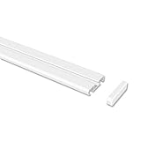 INTERDECO Gardinenschiene INTERDECO Gardinenschienen Weiß 1-/2-läufige Vorhangschienen aus Aluminium, Slimline, 260 cm