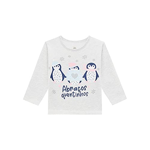 Pijama Infantil Inverno Moletom Flanelado Pinguins Menina Brandili 1-3/4-8 Anos (1)