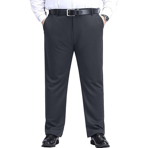 All-Season Men's Stylish Casual Dress Pants Stretchy Comfortable Suit Pants Relaxed Fit Business Work Pants3
