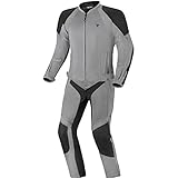 SHIMA JET Motorradkombi Herren - Atmungsaktive Sommer Mesh Motorcycle Stadt Textiljacke Männer mit Wasserdichter Membran, CE Schulter Ellbogen und Rücken Protektoren, Breitenverstellung (Grau, M)