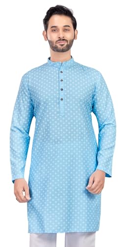 Image of Studio Shringaar Men's Cotton Relaxed Fit Straight Kurta