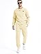 Elegancity Trainingsanzug Herren Set Herren Pullover Sweatshirt und Sporthose Lang 2-Teilige Jogginganzug Sportanzug Herbst Tracksuit,Aprikose L
