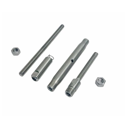 Prolinemax Marine T316 Stainless Steel 1/8" Push and Go Threaded Turnbuckle 1/4"-20 Thread miniatura 6