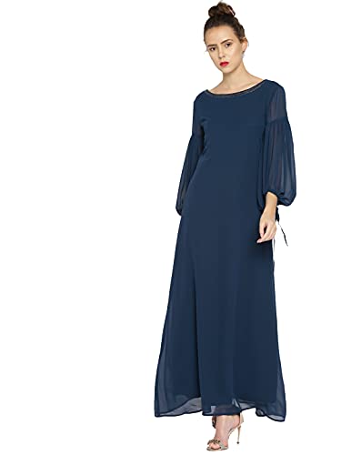 Image of Rare Women's Polyester A-Line Maxi Casual Dress