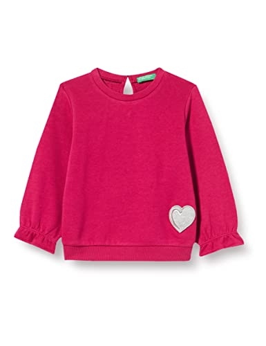 Image of United Colors of Benetton Girls Hooded Sweatshirt - Pink - UK 30