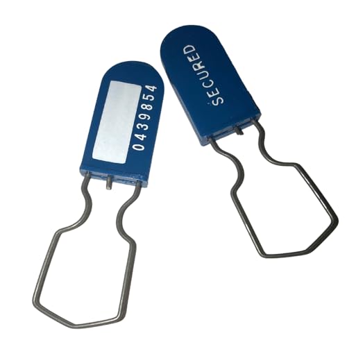 Plastic Padlock Security Seals - Corrosion-Resistant, Eco-Friendly, U.S. Customs Approved (1000-Pack, Blue)