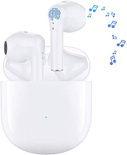Auriculares Bluetooth Auricular Inalámbrico Control Táctil con Graves Profundos In-Ear Auriculares Bluetooth con Caja de Carga Rápida IPX5 Impermeables,para Android/iPhone/Airpods/Samsung