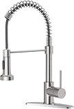 OWOFAN Brushed Nickel Kitchen Faucet with Pull...