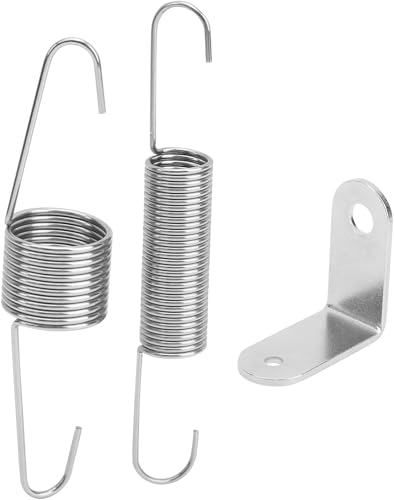 Aramox Vergaser-Rückholfeder-Kit, Gasrücklaufhalterung, Gas-Rückholfeder-Halterung mit Doppelfeder-Kit Edelstahl Chrom Passend für -Motoren