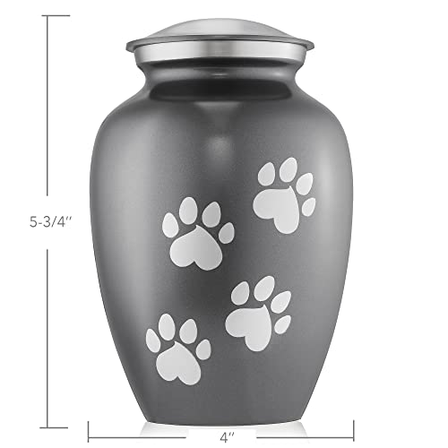 image for Reminded Pet Cremation Urns for Dog and Cat Ashes, Memorial Paw Print 