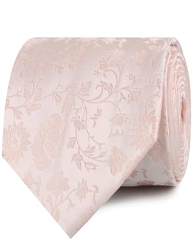 Image of OTAA Floral Necktie Casual Ties for Men - Perfect Neck Tie for Groomsmen Wedding Ties or Formal Occasions