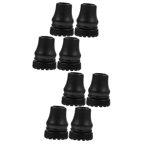 NOLITOY 8 Pcs Crutch Pads Cane Foot Pads Skid-Proof Crutch Pad Plastic Stick Tip Pole Anti-Slip Foot Pad Trekking Pole Cover Crutch Foot Pad Walking Stick Tip Replacement Hiking Pole Tip