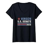 Women's Ashley Hinson for U.S. Senate from Iowa 2026 Vintage V-Neck T-Shirt