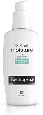 Neutrogena Oil-Free Daily Long Lasting Facial Moisturizer & Neck Cream with SPF 15 Sunscreen & Glycerin, Non-Greasy, Oil-Free & Non-Comedogenic Face Moisturizer, 4 fl. oz