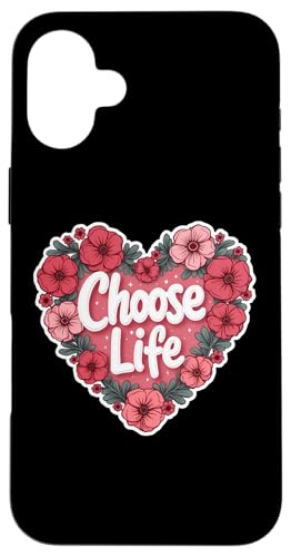 Choose Life Floral Heart Pro-Life Womens Unborn Child Baby �X�}�z�P�[�X iPhone 16 Plus �p