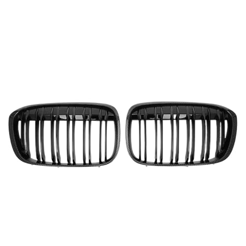 Rejillas de riñón de parachoques delantero X1 F48 F49 2017 2018 con diseño doble carbono