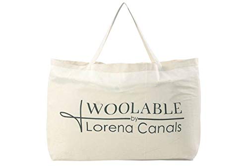 Lorena Canals -Woolable- Washable Wool Rug Into The Blue -Blue, Natural, Gray- Pile: 100% Wool | Base: Recycled Cotton 6' 7" X 9' 11" #TOP6
