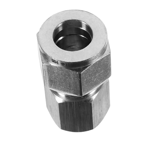 OUNONA Compression Fitting Tube Connector Straight Through Connector for Plumbing Applications Minimizes Pressure Loss Versatile Use Industrial Settings