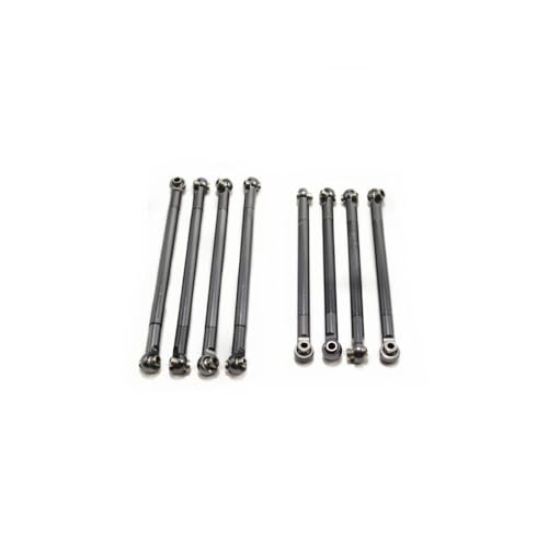 Rc Special Connecting Rod for Mn128 Mn86 Mn86s 6pcs Metal Link Rods Set Link Rc Car Off-Road Tracked Vehicles Parts and Accessories Upgrades Replacement and Use(Black)