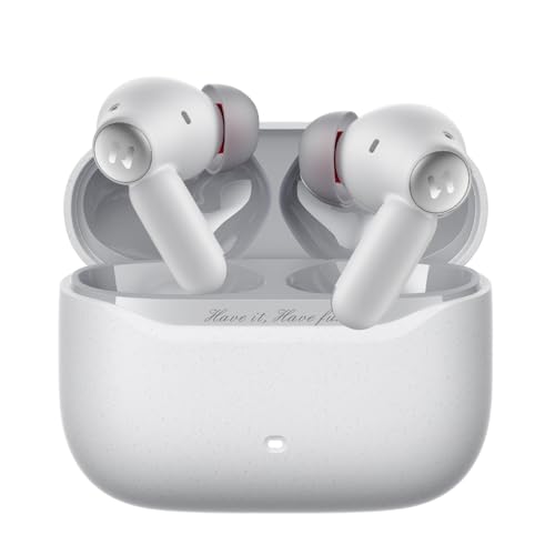 HAVIT SPACE NC01T TW991 Pro TWS Casque Bluetooth – ANC + ENC, BT 6.0, pilote 12 mm, écouteurs intra-auriculaires (blanc cassé)
