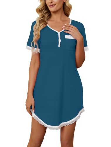 Yukiuiny Camisón Mujer Algodon Sexy con...