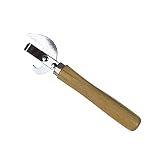 QXPDD Manual Can Opener with Wooden Handle Stainless Steel Convenient and Durable Manual Opener for