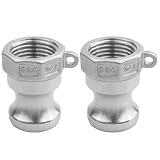 AUQIVM 2 Pcs 304 Stainless Steel Camlock Fittings 1/2