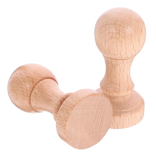 GETAJGHSD 2個 木製クラフトツール 作業用彫刻スタンプ 手帳シール用 小型持ち運び便利 学校教師用作業批改印章