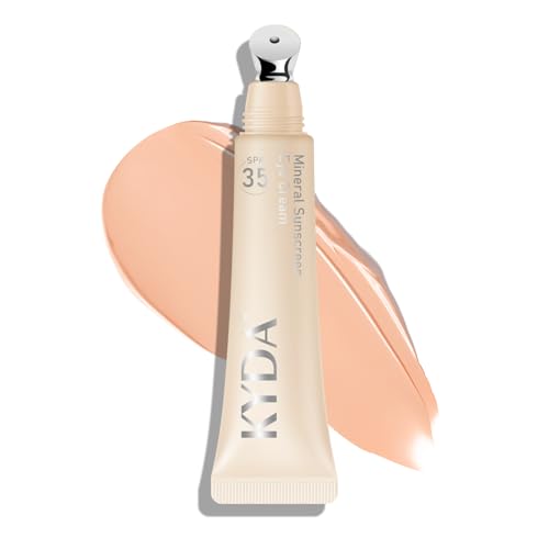 KYDA Mineral Sunscreen Eye Cream, 3-in-1 Anti-Aging Eye Cream, SPF 35, for Dark Circle and Fine...