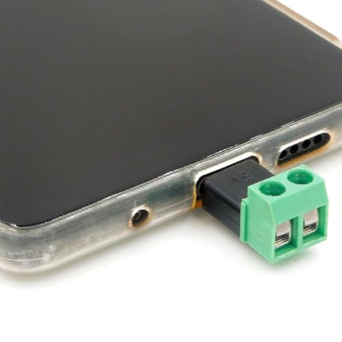 5 conectores USB C macho a terminal tornillo 2 pines verde miniatura 6
