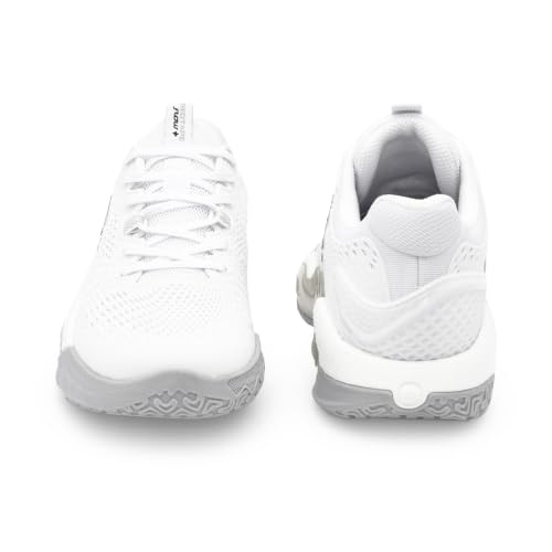 Image of Red Tape Men's Sneakers White Grey KPU Round Lace-Up Flexible Support