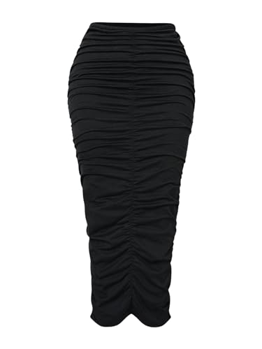 GORGLITTER Women's Casual Ruched High Waisted...