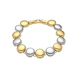 LUXENTER Pulsera de Cadenas acabada en Oro 18K. Color Dorado. Joyas para Mujer -Modelo Vorgia